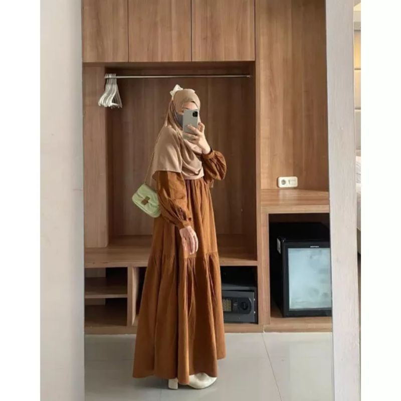 gamis remaja abaya dira/dres busui remaja wanita/gamis CRINKEL Airflow