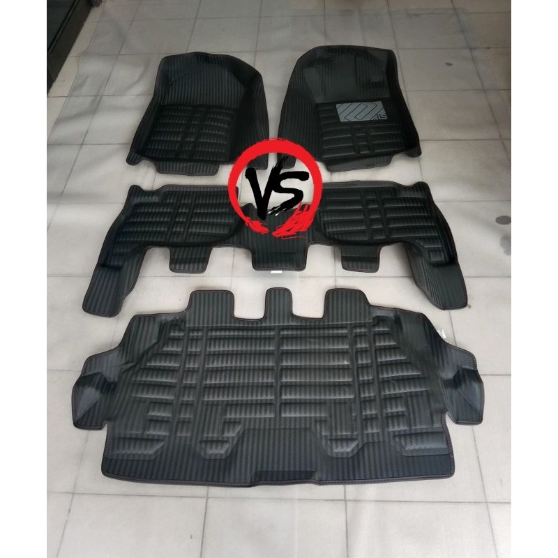 Karpet 5D Premium Toyota Innova Reborn 2016 2017 2018 2019 2020 2021 2022 2023 2024 Motif Carbon