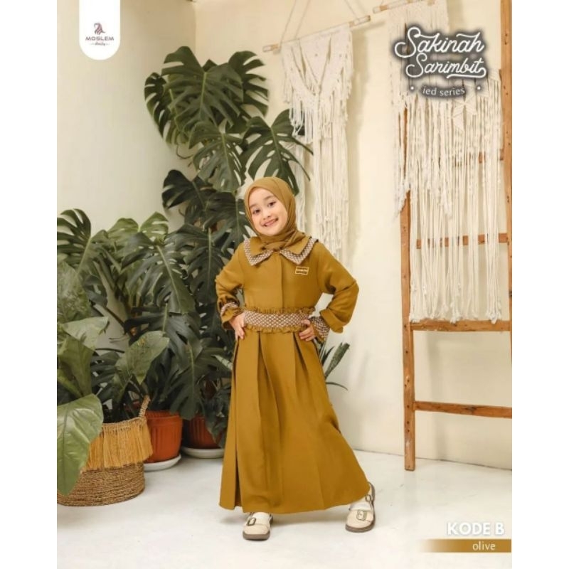 SAKINAH DRESS KIDS MIX BORDIR FREE PHASMINA/GAMIS MUSLIM ANAK 4-9 TAHUN/GAMIS BORDIR KEKINIAN/BAJU MUSLIM ANAK TERBARU/FAR MOSLEMSTORE