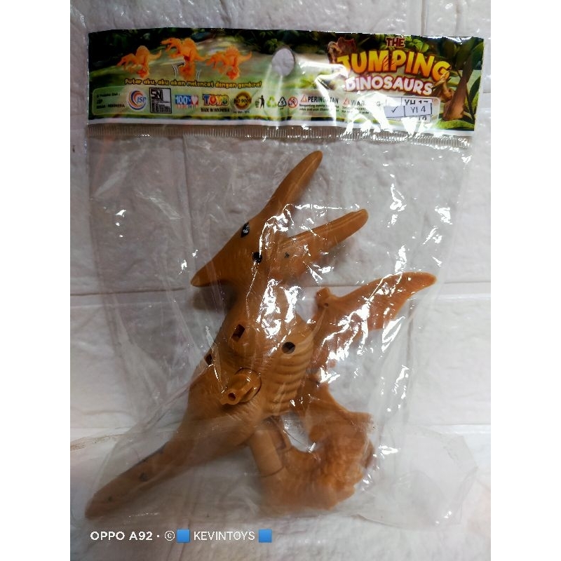 YI 4 MAINAN HEWAN DINOSAURUS PUTAR MINI LUCU / MAINAN PTEROSAURUS LONCAT KECIL LUCU PUTAR SUPER BAGUS / Mainan Anak DINO Berjalan Model Putar Untuk Anak / THE JUMPING DINOSAURS