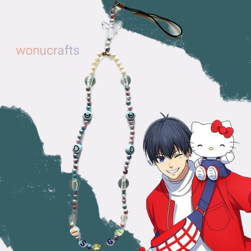 blue lock - isagi yoichi phonestrap / keyring