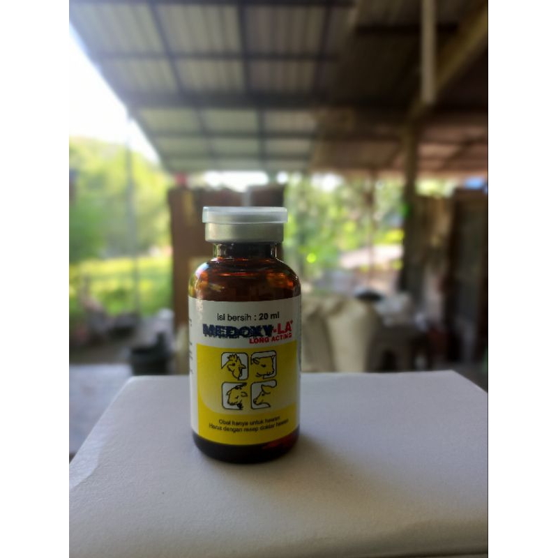 MEDOXY-LA 20ml Antibiotik Untuk Hewan Sapi Kucing Kambing Domba Anjing Dll
