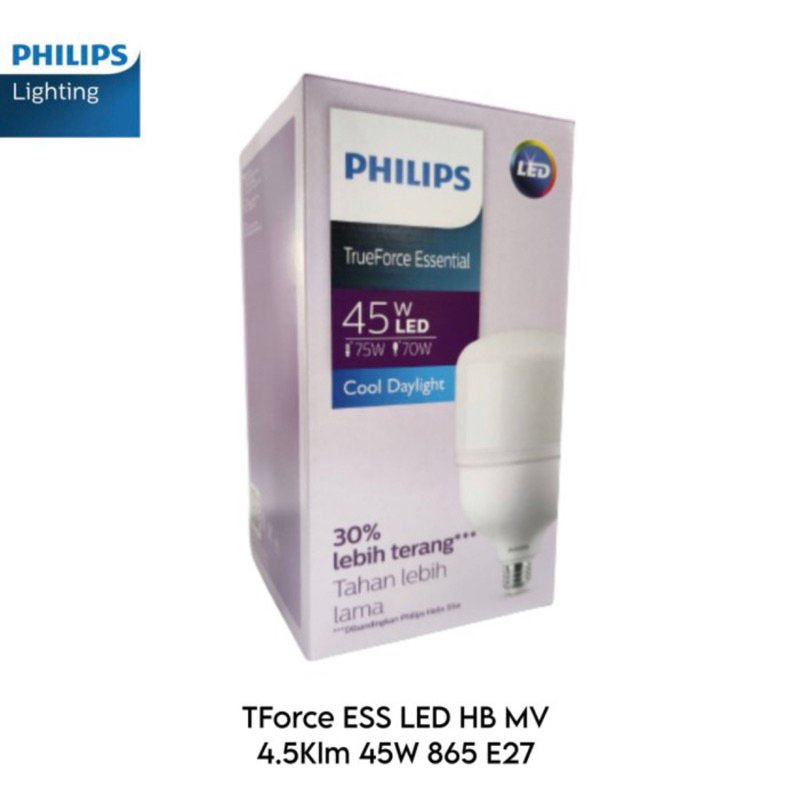 LAMPU PHILIPS LED TRUE FORCE 25W 35W 45W ESSENTIAL CAPSULE BOHLAM JUMBO BESAR TERANG TRUEFORCE 25 35 45 WATT SNI