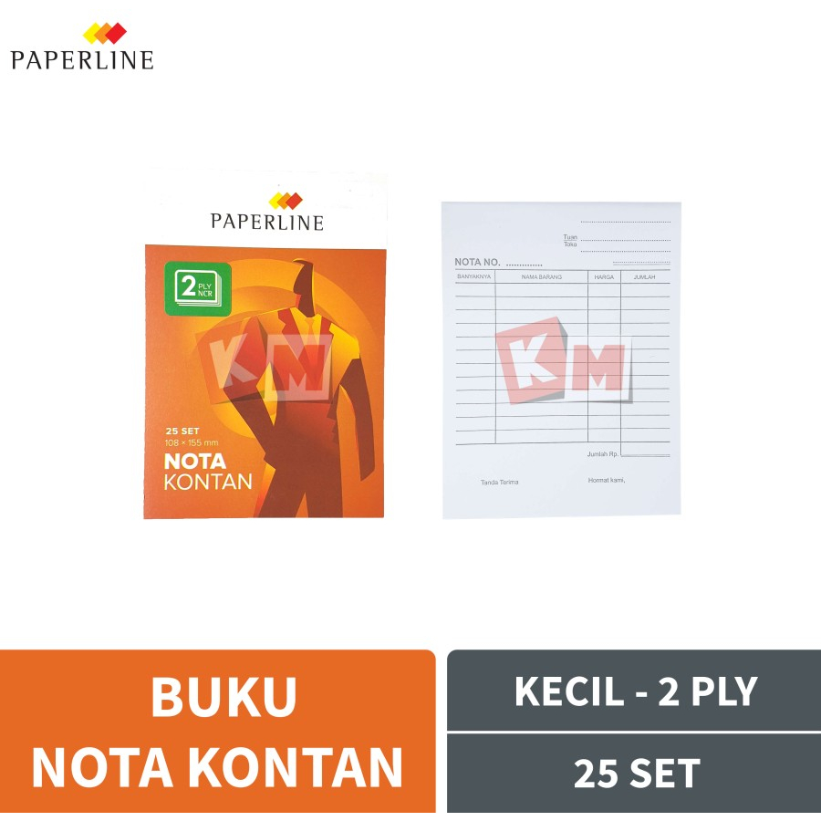 

Buku Nota Kontan Kecil 2 Ply Rangkap Paperline Isi 25 Set PPL K2 NCR