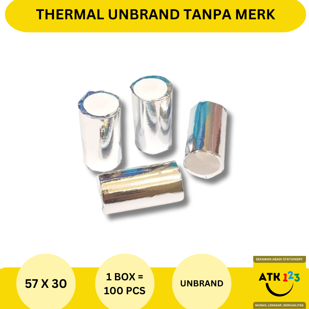 

Thermal Paper Roll / Kertas Kasir / Struk Kasir 57x30 Tanpa Core Murah