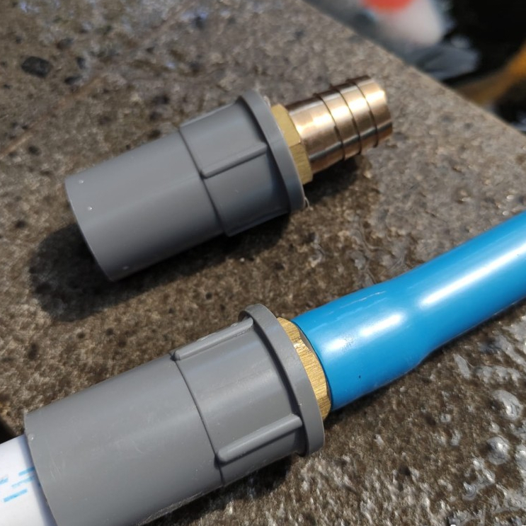 Konektor Selang Udara Kolam Koi ke Pipa 1/2" 1" Pembagi Pompa Aerator Konektor Selang 1/2" x 1/4" Ko