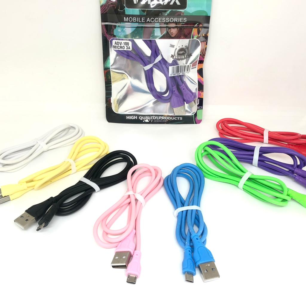 KABEL DATA ADV-100 MICRO 3A 25w ORIGINAL KBL CASAN HP ANDROID SMARTPHONE UNIVERSAL PROMO SEN