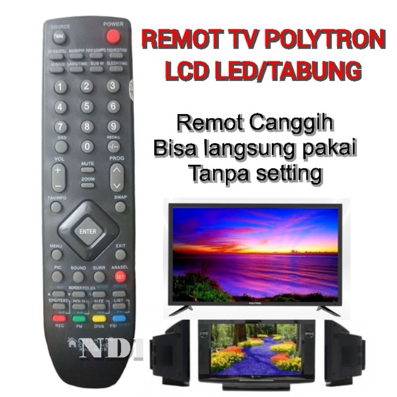 REMOT TV LCD LED TABUNG POLYTRON DIGITAL