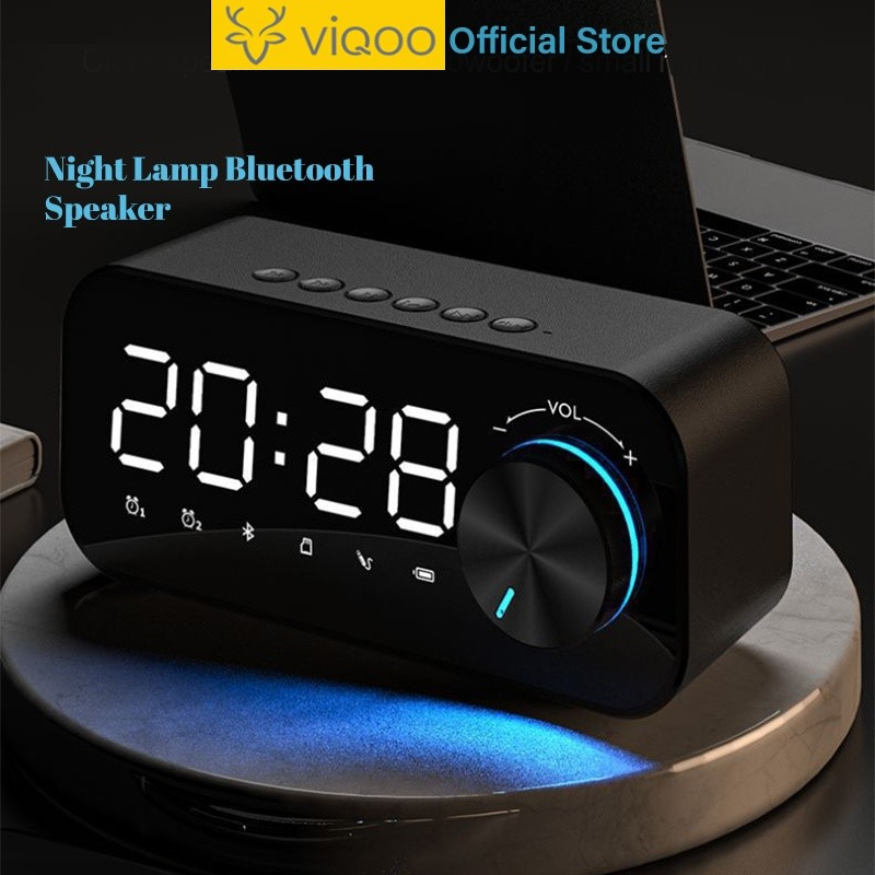 【COD】Viqoo Speaker Jam Led Bluetooth Portable Stereo Original Display Alarm Wireless - S16