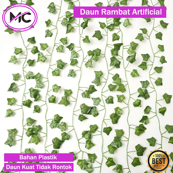 Daun Rambat Plastik Artificial Dekorasi Bunga Gantung Artifisial Ivy