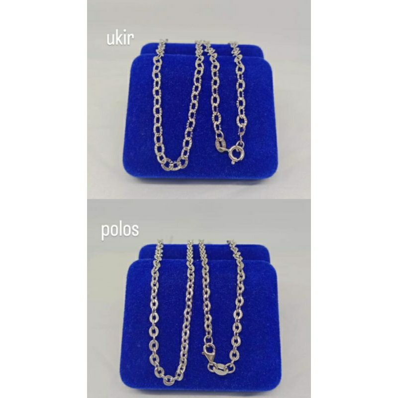 kalung rantai nori ukir &amp; nori polos/perak asli silver 925 lapis emas/perhiasan fashion wanita terbaru