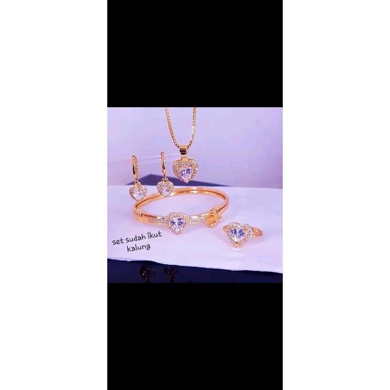 set perhiasan lapis emas 24