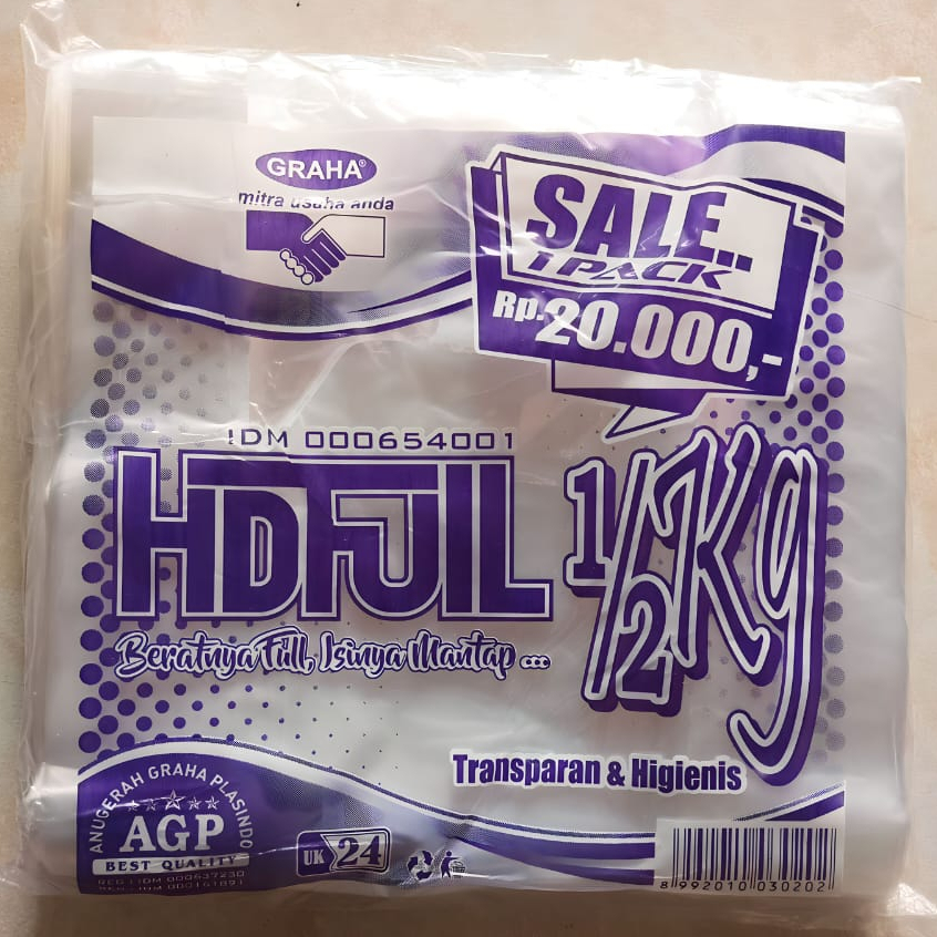 Kantong Plastik Kresek Bening HD Full BP 500 gr Kantong Belanja Murah