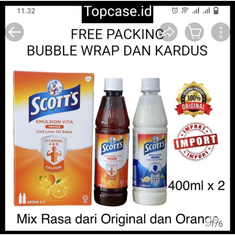

scott's original 2 rasa sepaket free 200 ml