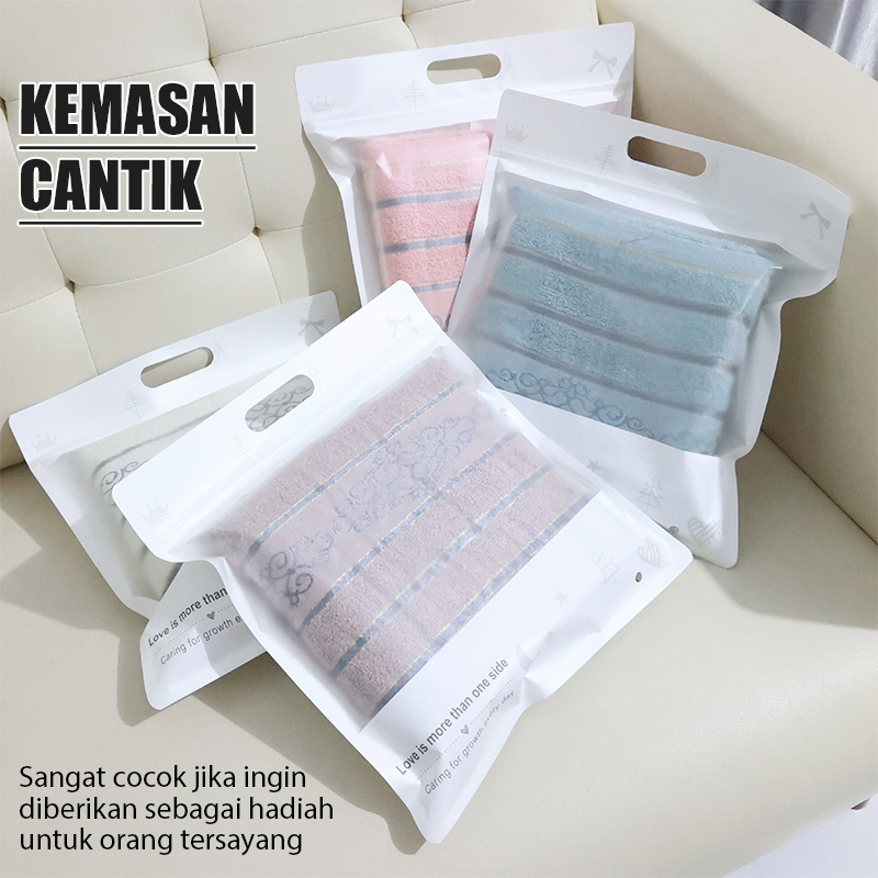 Handuk Mandi Kemasan Bahan Katun Premium Halus &amp; Lembut Daya Serap Tinggi J3A3