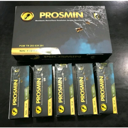Prosmin Original 1 paket isi 5 Botol @10ML - Propolis Mineral Plus