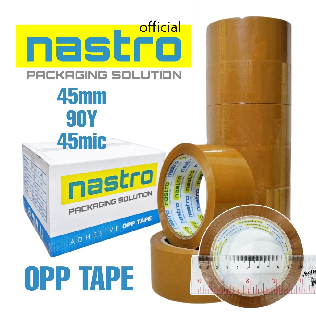 

LAKBAN COKLAT NASTRO 45mm x 90y x 45micron PER KARTON - OPP TAPE - LAKBAN COKELAT - LAKBAN MURAH - LAKBAN NASTRO