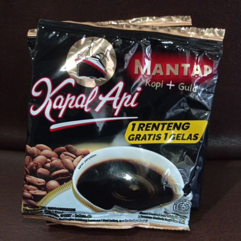 

Kapal Api Mantab Kopi + Gula 25gr Renceng 10 Sachet