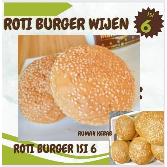 

Roti Burger Wijen 1 pack - Roti Burger Wijen Coklat isi 6 pcs