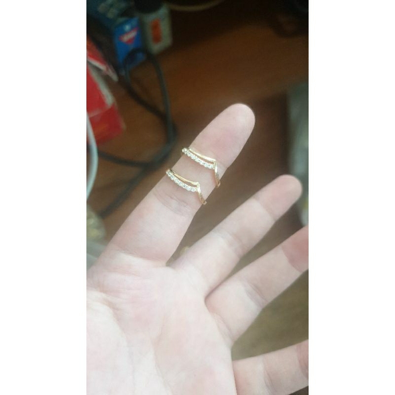 cincin mata listring emas asli 375 ring 14