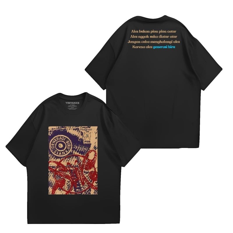 Amelia slanky | Kaos Slank Original | Cover Album Slank Generasi Biru | Kaos Original Potlot | Baju 