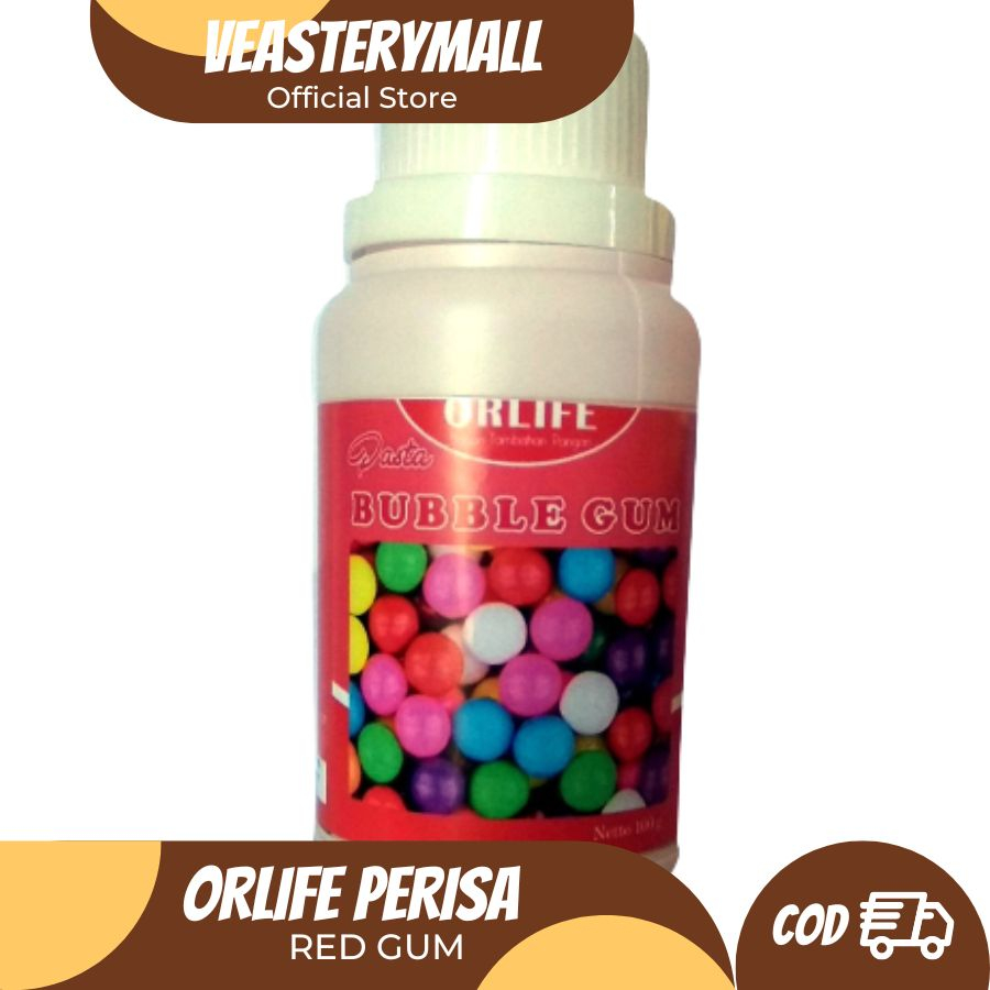♥veasterymall♥ ✅ Perisa Es Permen Karet ,   RED GUM  Perisa Pasta Buble gum, merk ORLIFE 100gr