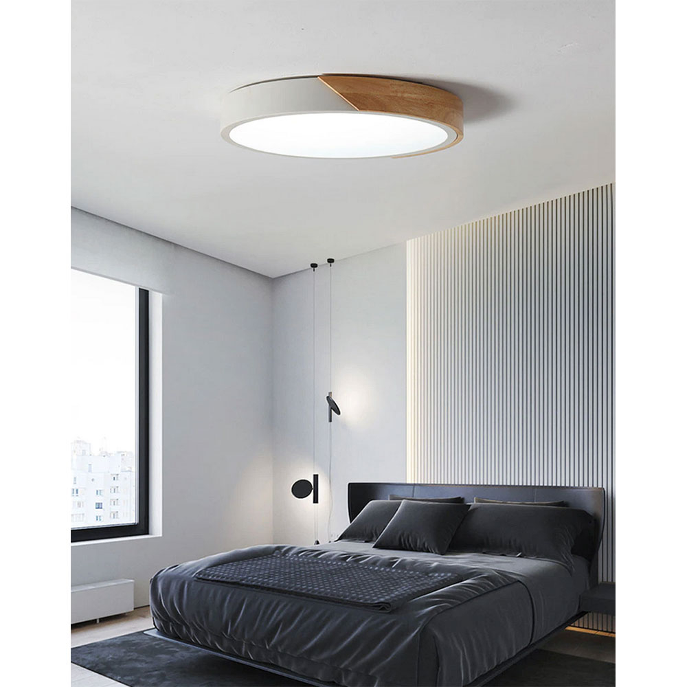 Lampu Plafon LED Ceiling Light 24W 30 cm Dimmable 3 in 1 Color - QSX-24 - White