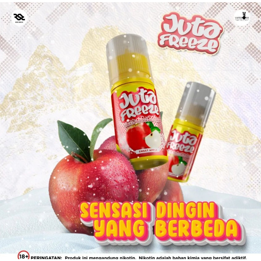 Liquid Juta Freeze Sweet Apple Salt Nic 30ML by RSR Brew x Vape Boss