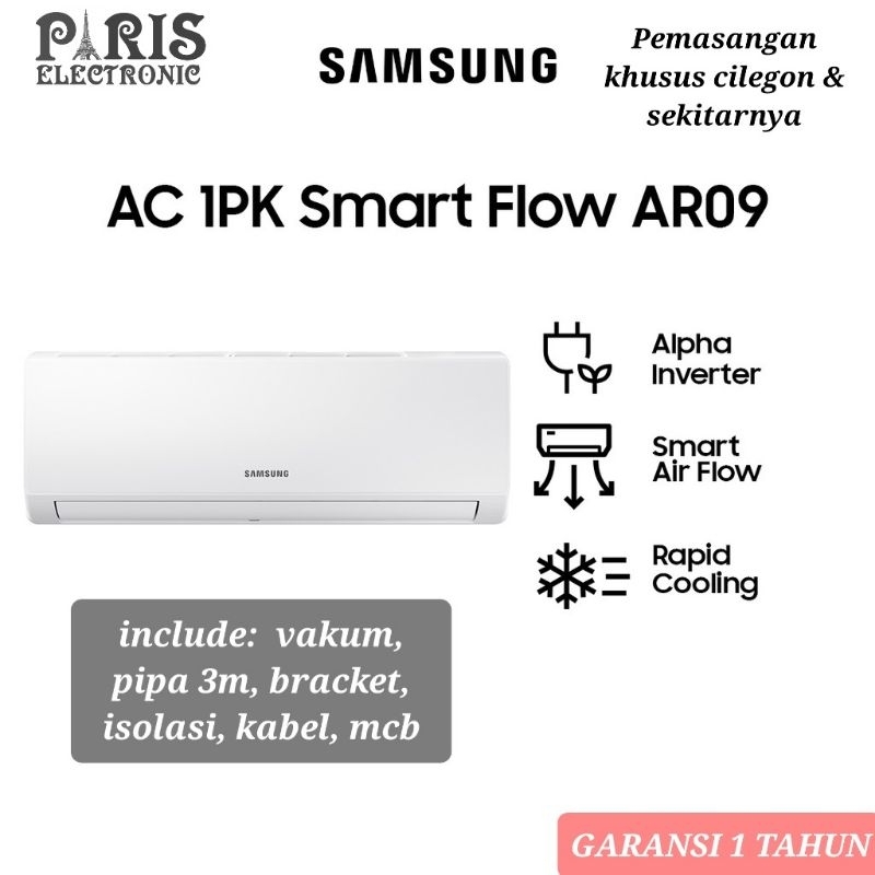 AC SAMSUNG 1 PK AR09BGHQ (PASANG KHUSUS CILEGON)