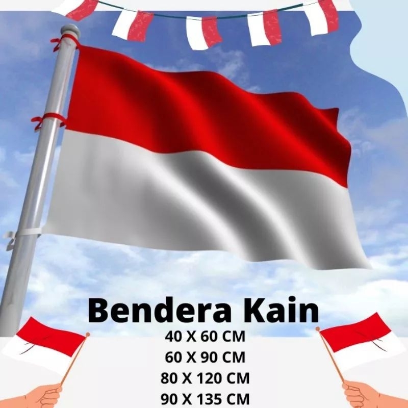 BENDERA MERAH PUTIH TERMURAH  UKURAN 40 X 60 CM BENDERA RI INDONESIA