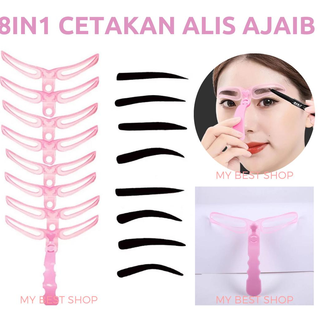 CSG863 Cetakan Alis 8 IN 1 Wanita / Eyebrow Template Delapan Model