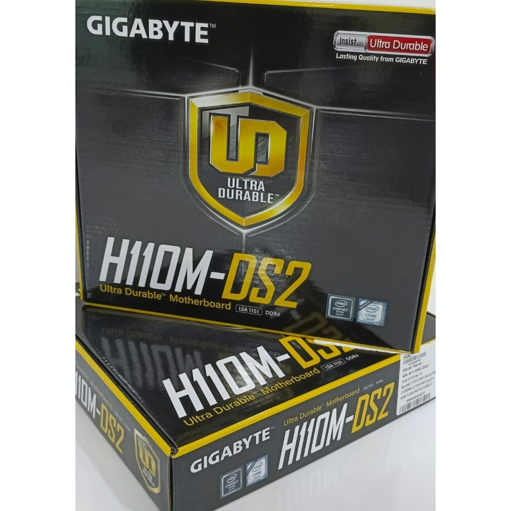 Mobo Mainboard Motherboard GIGABYTE GA-H110M-DS2 LGA 1151 DDR4 LPT support Intel Gen 6 dan 7 B150 B2