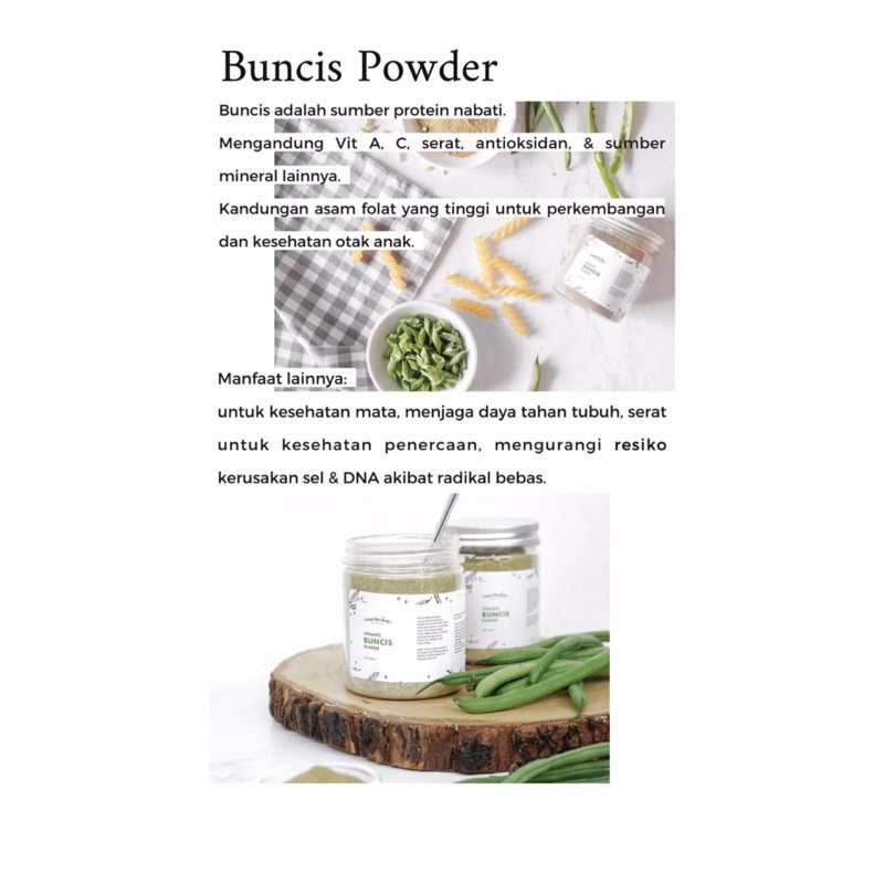 Viand Bevande Organic Food Powder Buncis Tepung Mpasi