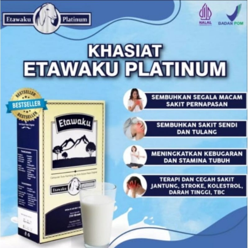 Promo COD  - Susu Kambing Etawa Susu Kambing & Krim Bubuk Etawaku Platinum 200gram