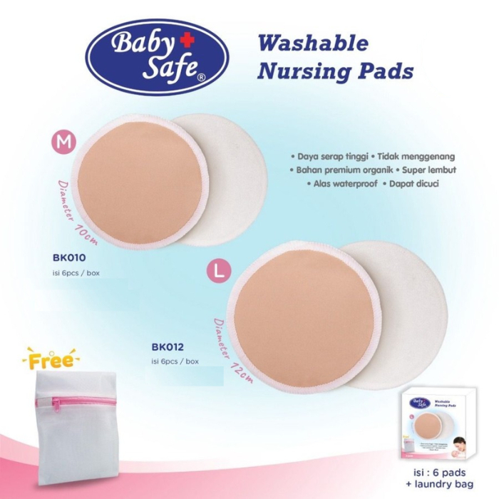 Baby Safe Washable Nursing Pad - Breast Pad | Penyerap ASI Cuci Ulang - Breastpad Kain