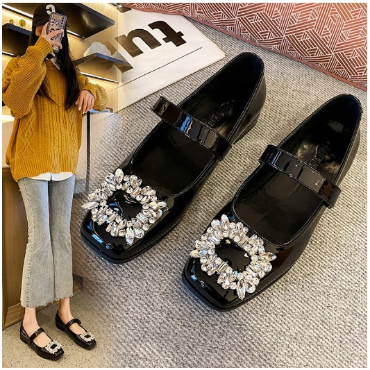 Sepatu import wanita/ sepatu import sepatu santai flat shoes 881 BLACK