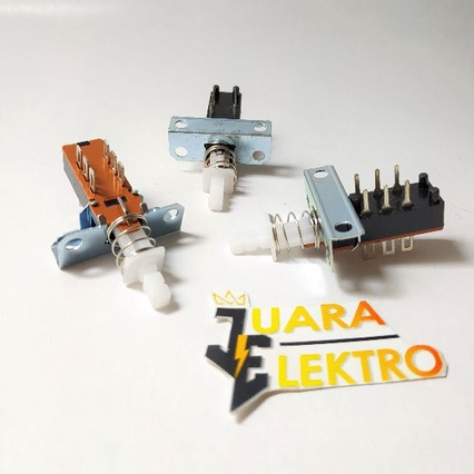 PUSH SWITCH DPDT 2X3 | SWITCH SAKLAR TEKAN DPDT (2 x 3) 6 PIN