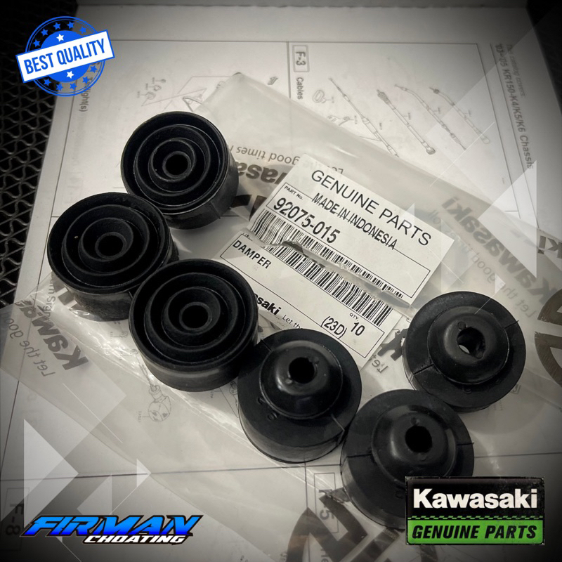 KARET DAMPER TANGKI BELAKANG SAMPING NINJA R SS ORIGINAL KAWASAKI 92075-015