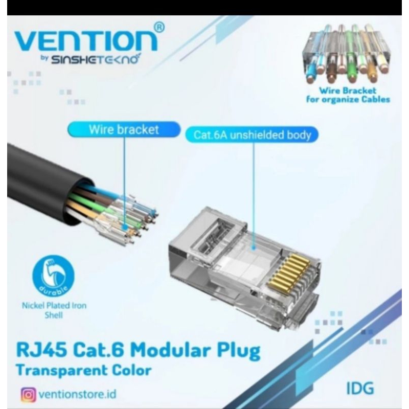 Vention RJ45 Cat6 Cat6A Cat 6 isi 100
