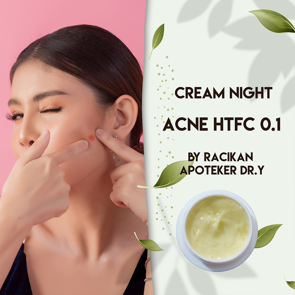 HTFC 0.1 CREAM NIGHT (250gr) FLEK MELASMA OILY SKIN MALAM GLOWING