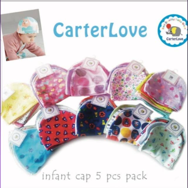 Carterlove Topi Bayi Motif Isi 5 - RANDOM (CRL-TPBM/5)