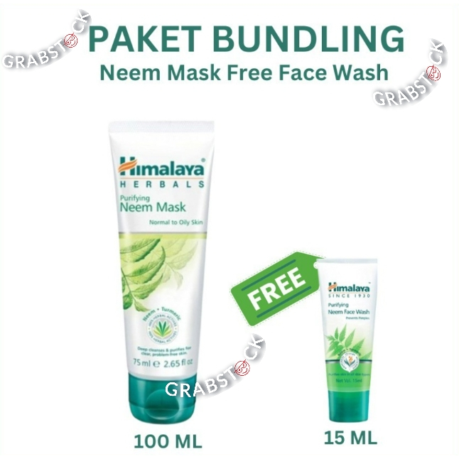 PROMO MURAH BELI 1 GRATIS 1 Himalaya Neem Mask / Purifying Face Wash / Scrub Anti Jerawat