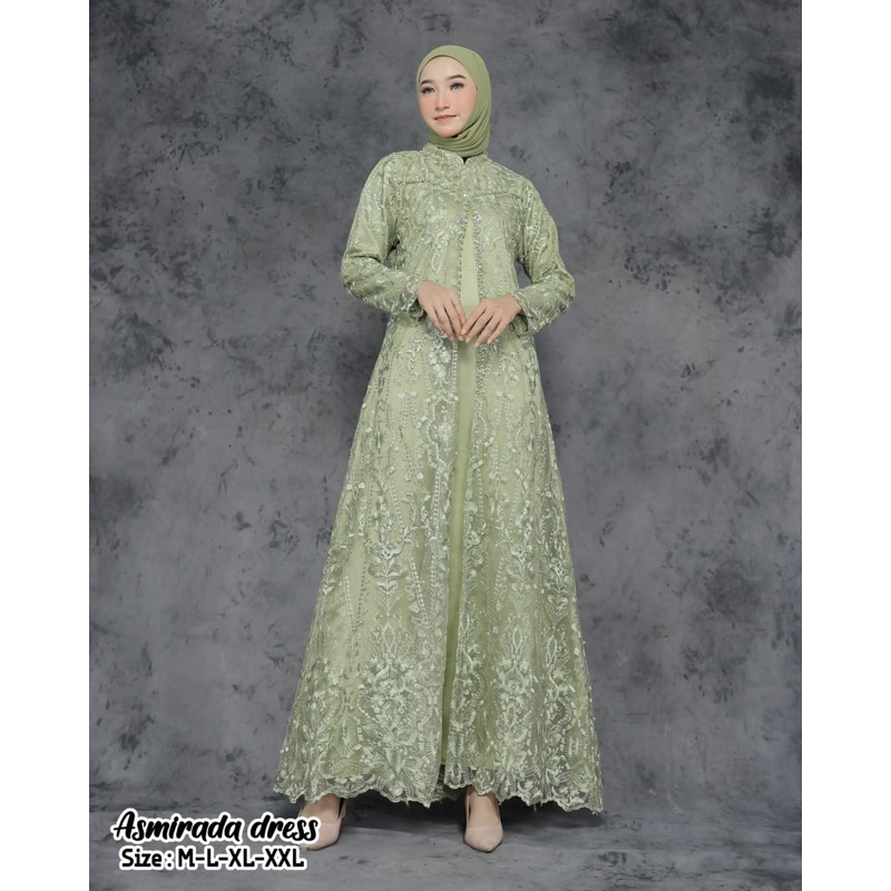 Purnama_shop / ASMIRADA DRESS PAYET MEWAH / GAMIS REGINA 2 BROKAT TULLE / GAMIS KONDANGAN  LEBARAN 2