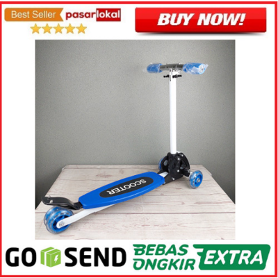 Dijual Otoped Skuter Anak 4 Roda QZ-001 Blue Murah