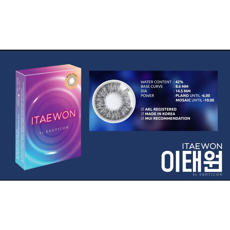 Softlens X2 ITAEWON Minus (-3.00 s/d -6.00) By Exoticon