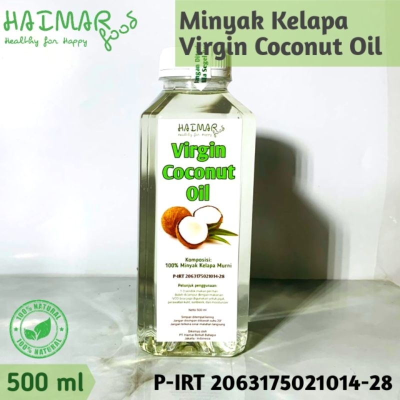 

VCO Virgin Coconut Oil - Minyak Kelapa Murni 100% - 500ml - HAIMAR food