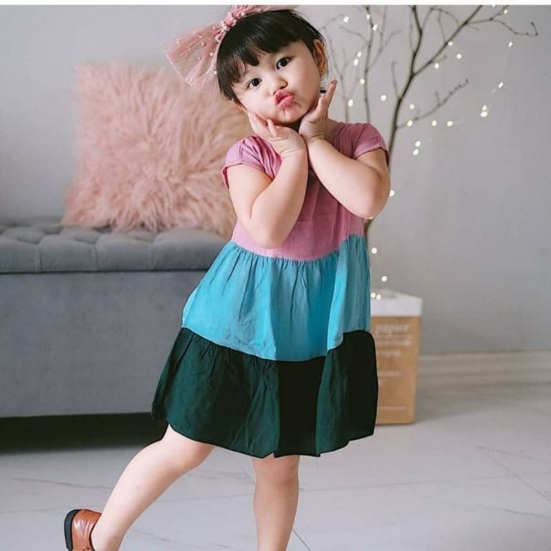 DASTER PELANGI BAJU Anak perempuan 1-6Tahun balita