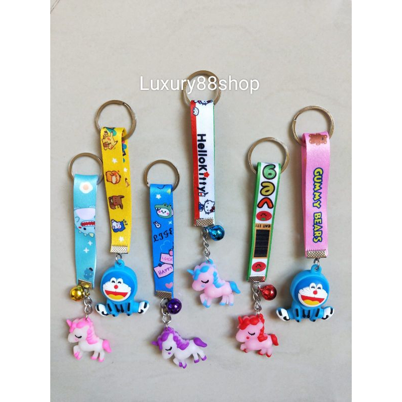 Gantungan Kunci Tali Unicorn / Gantungan Kunci Lucu Dor4emon Bts Tali Random