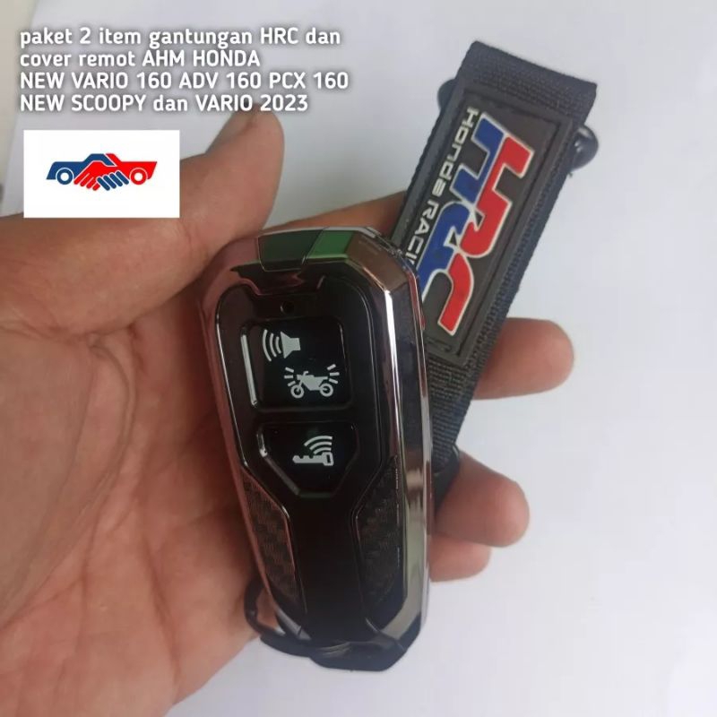 PAKET GANTUNGAN KUNCI HRC HONDA DAN COVER REMOTE ADV 160 VARIO 160 NEW VARIO 125 NEW 2023 SCOPY 2023 ORIGINAL AHM