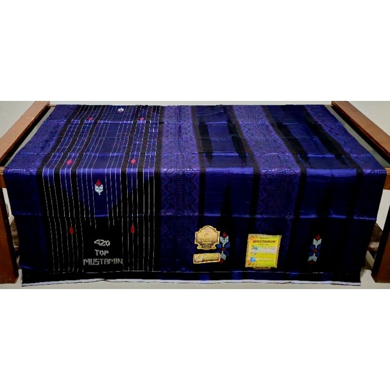 Sarung Tenun Sutra Top Mustamin 420 Exclusive Spesil motif premium mewah
